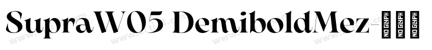 SupraW05 DemiboldMez字体转换